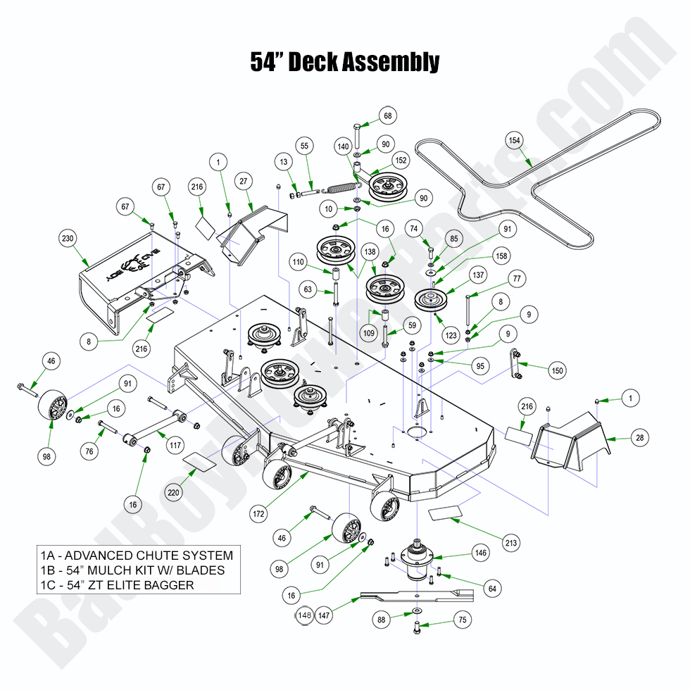 3012 - Bad Boy Mower Parts Lookup > 2023 > ZT Elite > 54\" Deck Assembly